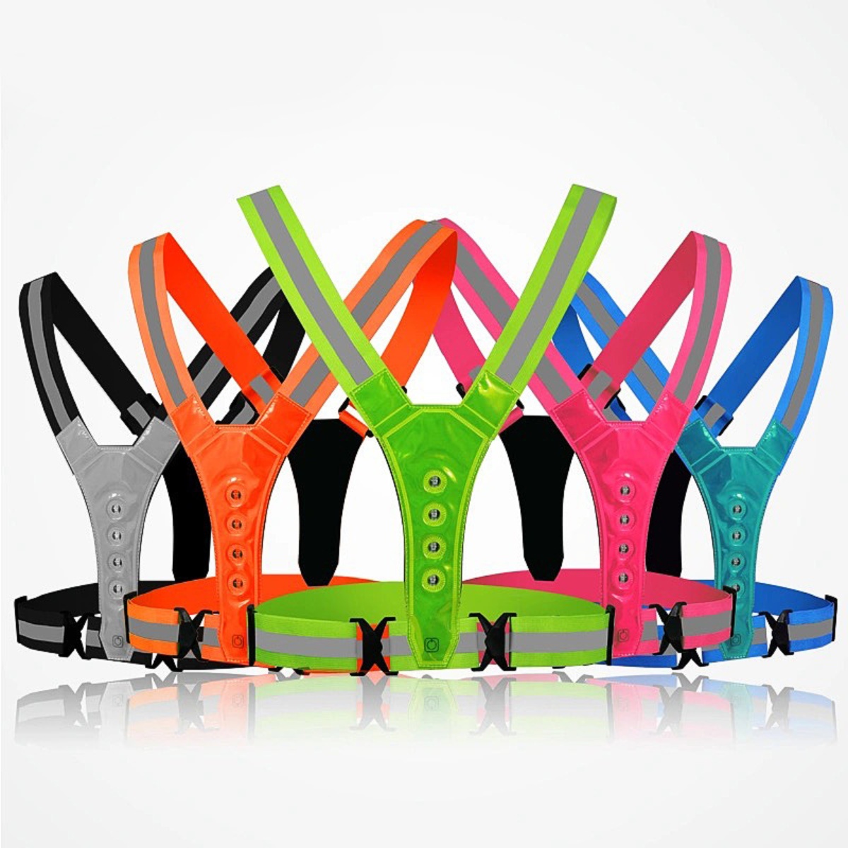 Cycling Gear For Women - Colete de segurança LED ajustável para