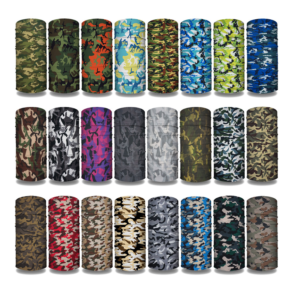 Cycling Gear For Women - CM01-CM33 camo impresso bandanas tubo sem
