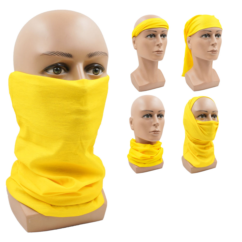 Cycling Gear For Women - Amarelo multifuncional ciclismo pescoço gaiter protetor