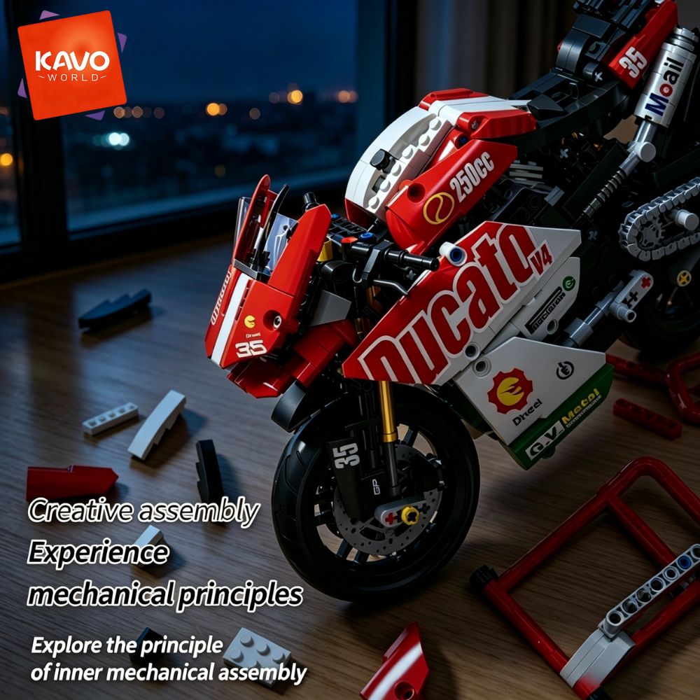 Cycling Gear Stand - KAVOWORLD 883 Peças 1:10 Conjunto de