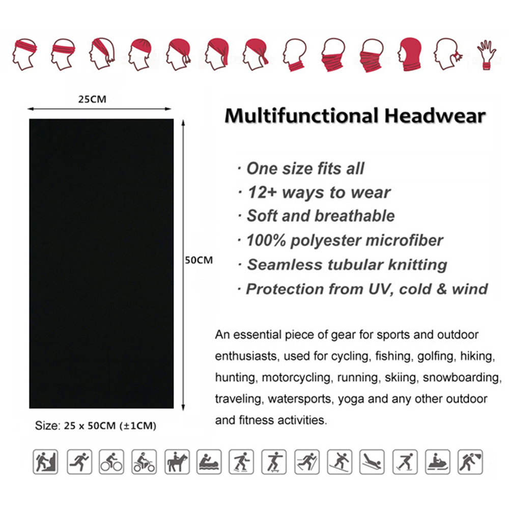 Bandanas de cor sólida sem cos - Cycling Gear For Women avaliação e preço